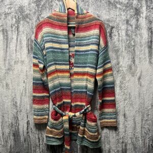 Exclusive Hand Knit Lauren Ralph Lauren Southwest Navajo Cardigan Women's Medium